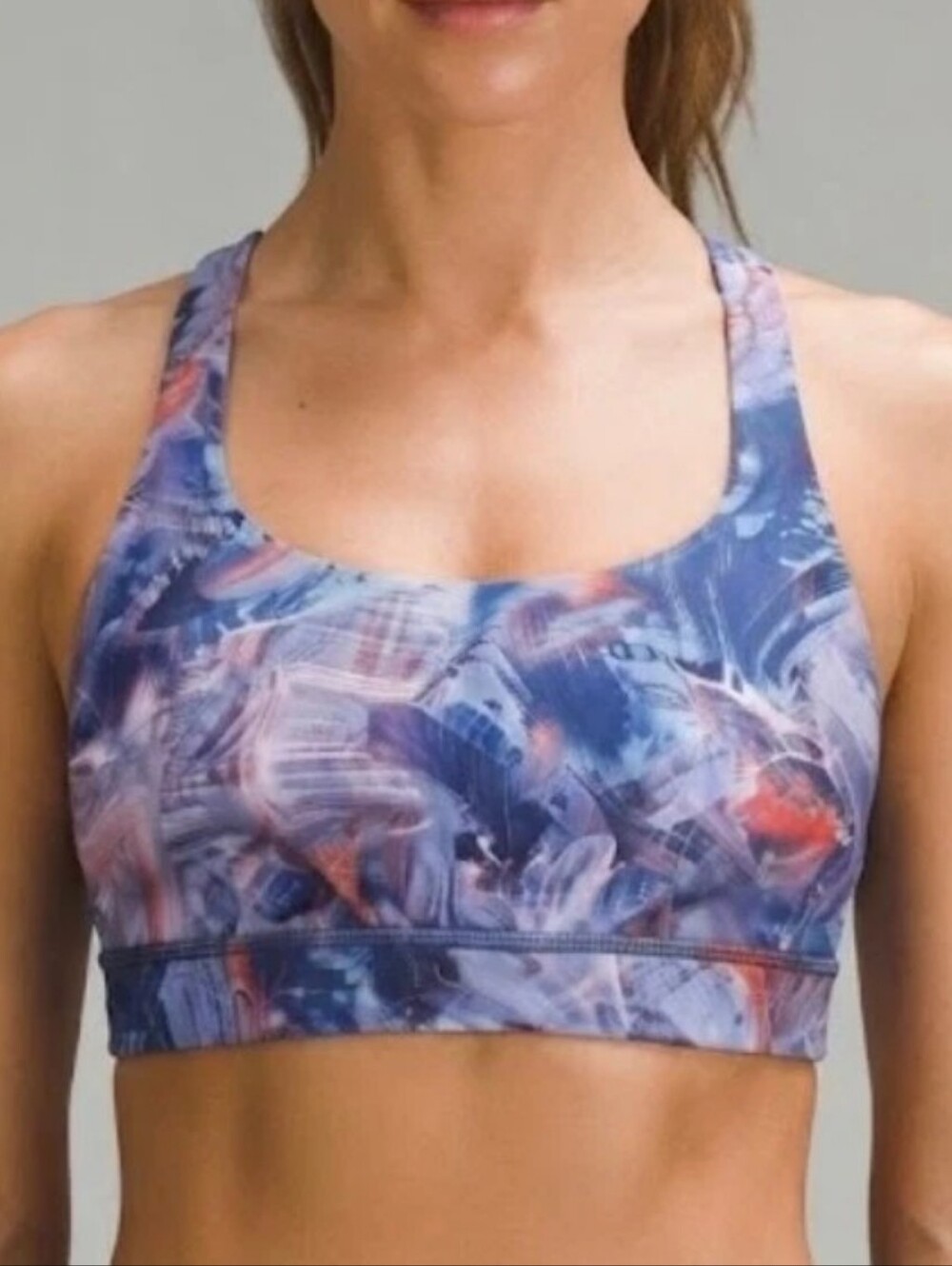 Lululemon Energy Bra *Medium Support Cups Atmospheric Purple Multi Womens Size 8